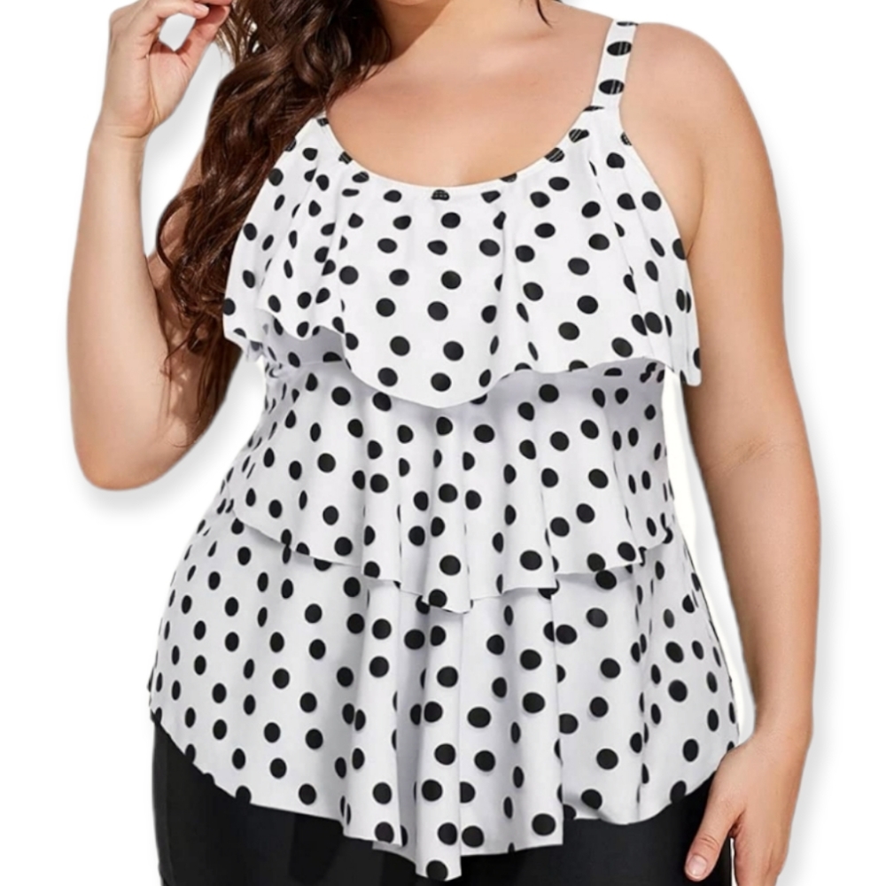 Plus Size Ruffle Layered Tankini - Picture 7 of 13